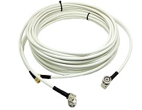 Weißes Koaxialkabel mit BNC Anschlüssen Weißes Koaxialkabel mit BNC Anschlüssen