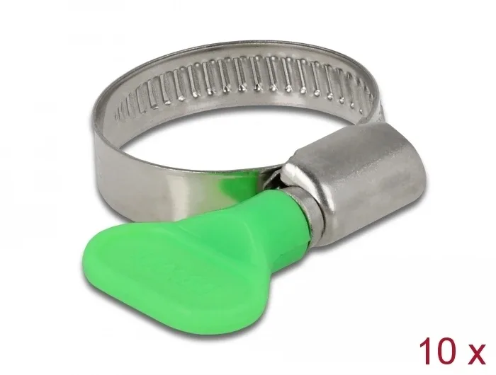 Delock_Schlauchschelle_mit_Fl__gelmutter_22_-_32_mm_10_St__ck_gr__n__1_3d846724