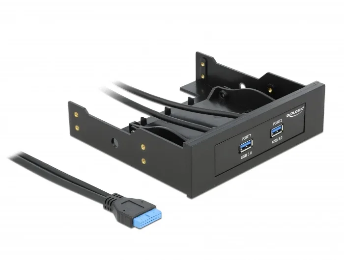 Delock_USB_5_Gbps_Front_Panel_2_Port_mit_interner_19_Pin_USB_5_Gbps_Pfostenbuchse__3_ca9f957b