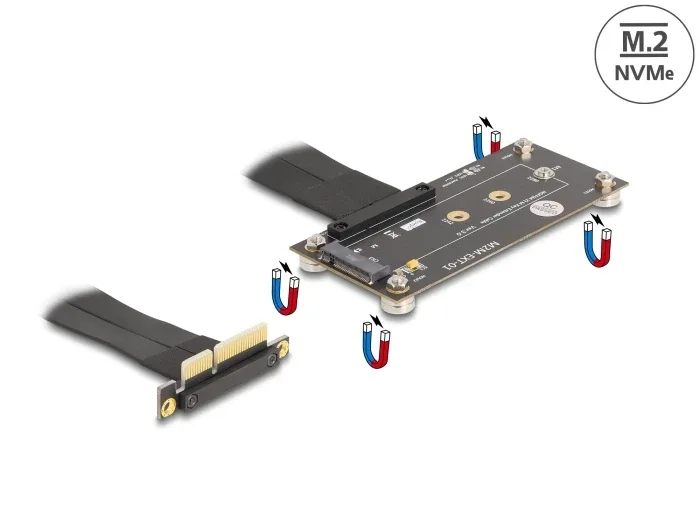 Delock_Adapter_PCIe_3_0_x4_Stecker_90___gewinkelt_zu_M_2_Key_M_Buchse_mit_Kabel_10_cm__1_eec00243