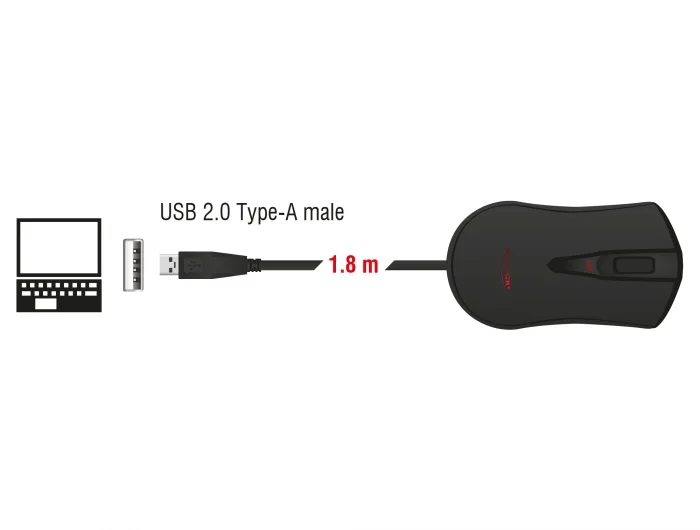 Delock Optische 4-Tasten USB Gaming Maus #3 
