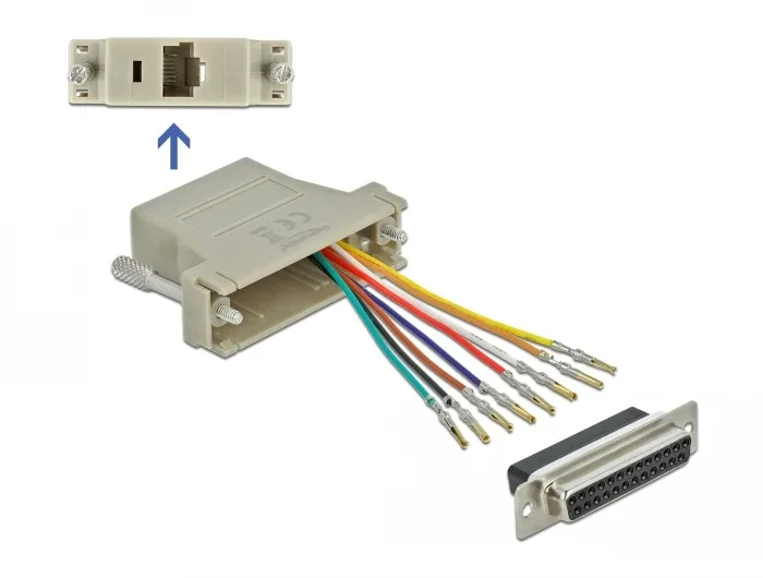 Delock_D-Sub_25_Pin_Buchse_zu_RJ45_Buchse_Montagesatz_grau__1_ebabea79