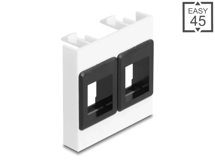 Delock_Easy_45_Modul_mit_zwei_Keystone_Halterungen_45_x_45_mm__wei_____schwarz__1_f012c0b4