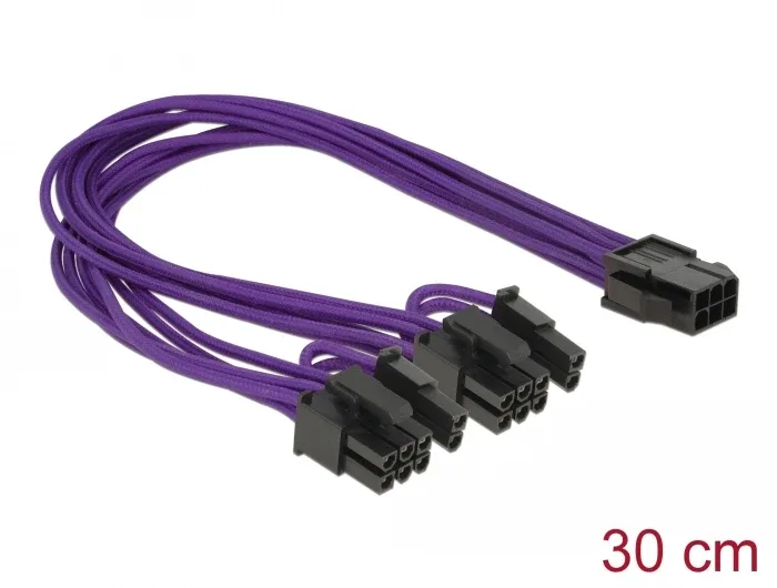 Delock_Stromkabel_PCI_Express_6_Pin_Buchse___2_x_8_Pin_Stecker_Textilummantelung_violett__1_1c607d0a