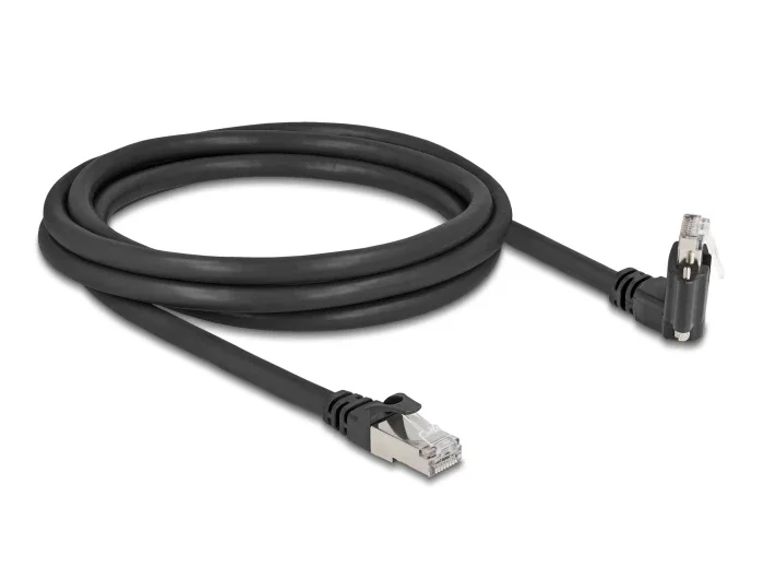 Delock_GigE_Kamera_Kabel_RJ45_Stecker_45___gedreht_und_90___gewinkelt_mit_Schrauben_zu_RJ45_Stecker_Cat_6_S_FTP_2_m_schwarz__2_3a07044a
