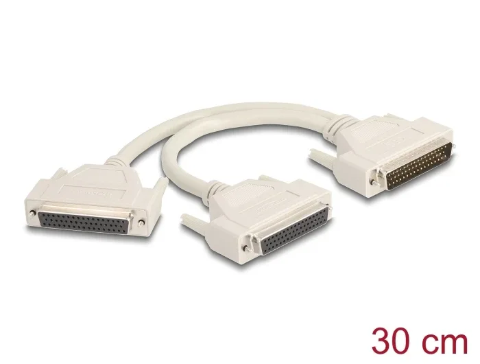 Delock_Adapter_Y-Kabel_Splitter_D-Sub_HD_50_Pin_Stecker_zu_2_x_D-Sub_HD_50_Pin_Buchse_mit_Schrauben_30_cm__1_5aa85436