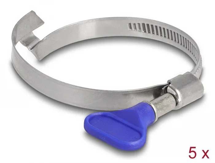 Delock_Schlauchschelle_Edelstahl_400_mit_Br__cke_linksg__ngig_und_Fl__gelmutter_50_-_65_mm_5_St__ck__1_415687fc