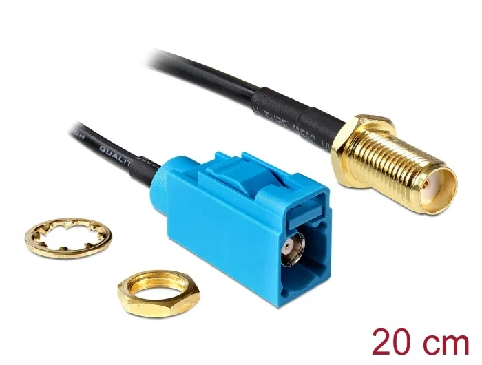 Delock_Antennenkabel_FAKRA_Z_Buchse___SMA_Buchse_zum_Einbau_RG-174_20_cm__1_367465a3