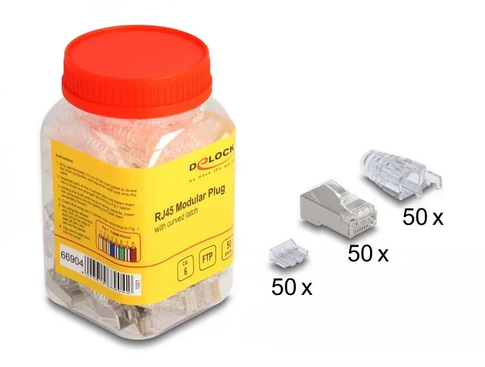 Delock_RJ45_Modularer_Stecker_mit_gebogener_Rastnase_Cat_6_und_Knickschutzt__lle_50er_Set__1