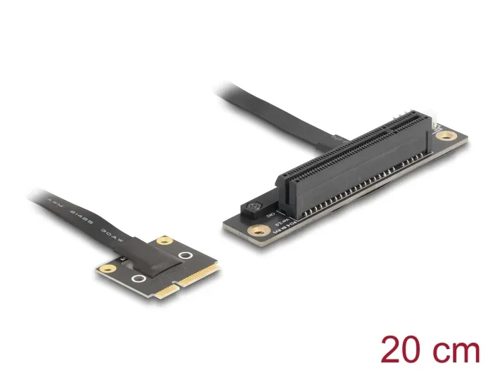 Delock_Adapter_Mini_PCIe_Stecker_zu_PCIe_3_0_x8_Slot_90___gewinkelt_mit_Kabel_20_cm__1_5c4756fd