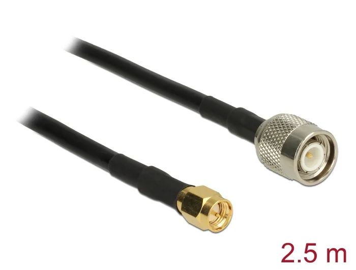 Delock Antennenkabel TNC Stecker > SMA Stecker RG-58 C/U 2,5 m #1 