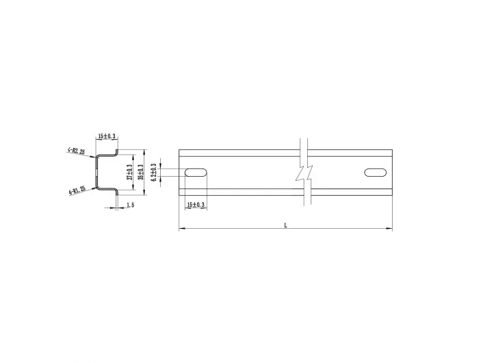 Delock Hutschiene 35 x 15 mm (100 cm) Aluminium #3 